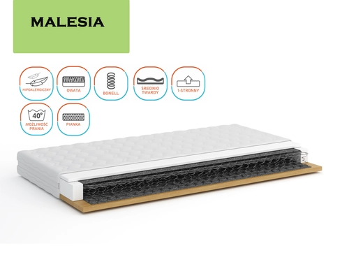 Materac MALESIA jednostronny, hipoalergiczny, Bonel 160x200 cm - 1