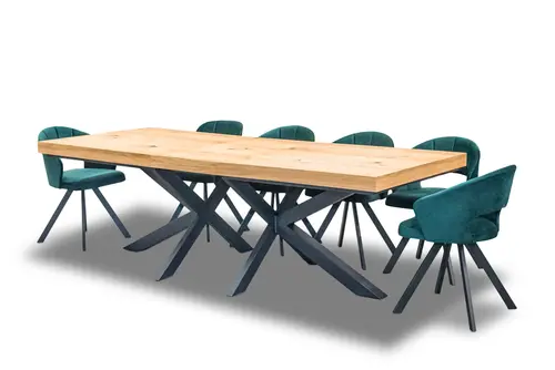 Stół Loft P2 400 cm rozkładany 100x200 + 4x50 cm + 6 Krzeseł Faro - 3