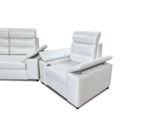 Fotel Oreo skóra Perlato relax elektryczny - 3