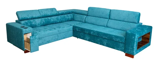 Narożnik rozkładany 320/270 Panamo III z barkiem i uchwytami na kubki - 1