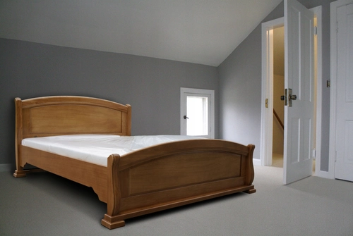 Łóżko drewniane CEZAR 140x200 cm dębowe ze stelażem BIAŁE - 3