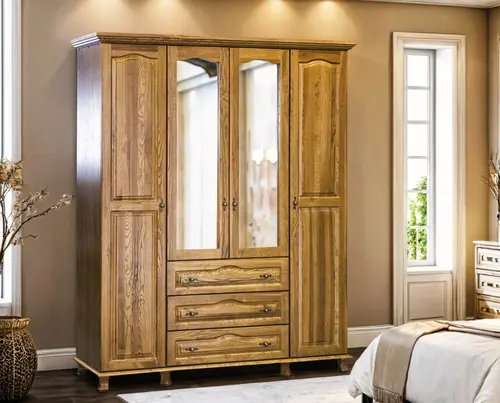 Dębowa Szafa Fala 4d2s 180 cm - 1