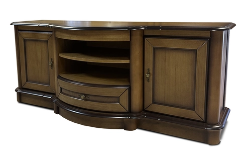 Szafka Dębowa Dalia 3 RTV szer. 140 cm jasny dąb - 3