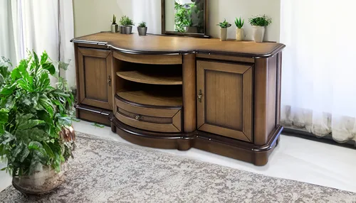 Szafka Dębowa Dalia 3 RTV szer. 140 cm jasny dąb - 1