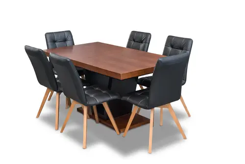 Stół Sj80 + 6 krzeseł KW110 100% skóra naturalna - 3