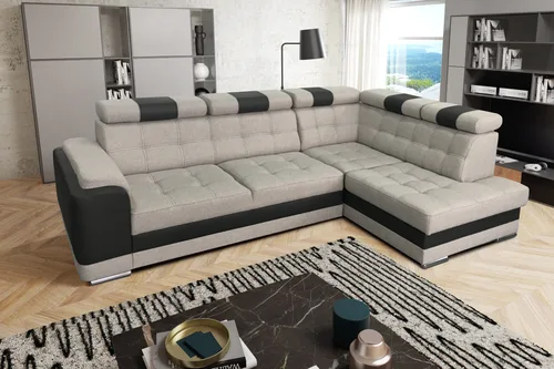 Narożnik FRANCO 270/180 funkcja spania, regulowane zagłówki - 1