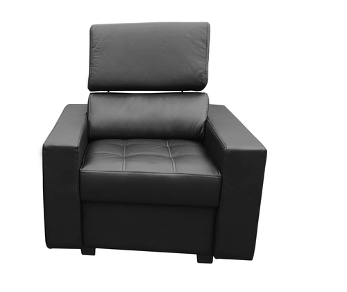 Nowoczesny Fotel FUERTO z regulowanym zagłówkiem SKÓRA NATURALNA 100% - 2