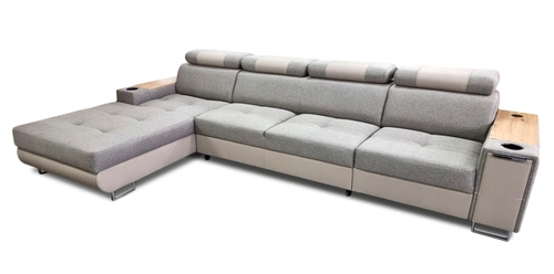 Narożnik rozkładany 320/210 CHARLIE III regulowane zagłówki, uchwyt na kubek, barek - 3