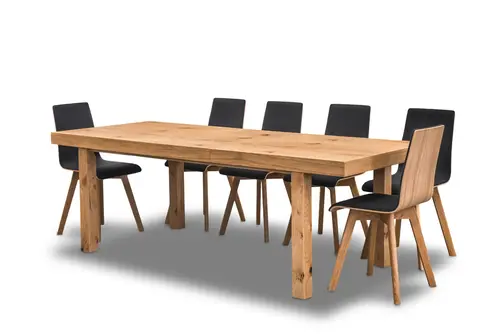 Stół Wasyl Loft 200/100 + 2 x 50 cm + 6 Krzeseł LUKA - 3