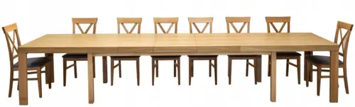 Duży drewniany stół Jules 250/100 cm + 3 wkładki 50 cm - 3