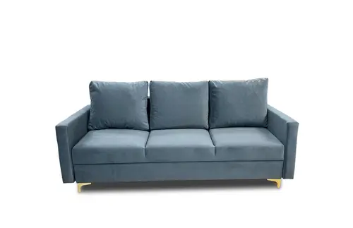 Sofa Livia modułowa z pufą 220 cm funkcja spania, pojemnik na pościel - 2