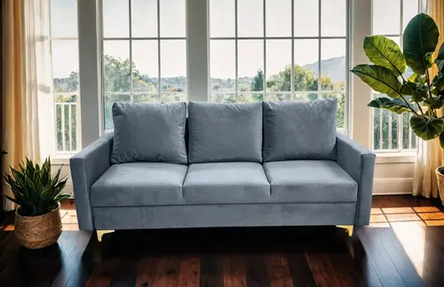 Sofa Livia modułowa z pufą 220 cm funkcja spania, pojemnik na pościel - 1