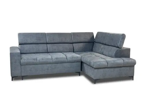 Narożnik Puma II 260/190 cm, schowek na pościel, regulowane zagłówki - 2