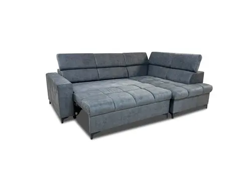 Narożnik Puma II 260/190 cm, schowek na pościel, regulowane zagłówki - 3