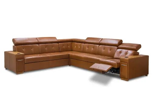 Narożnik Tulum XIII 280x330 skóra naturalna, relax, spanie, barek, pojemnik - 2