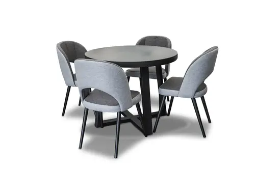 Zestaw: Stół Wj971 black fi100 + 2x wkładki 50 cm + 4 krzesła KW112 - 3