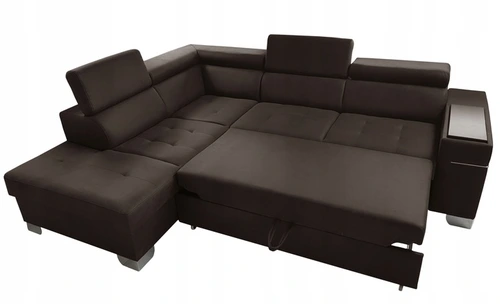 Narożnik skórzany, kanapa narożna z funkcją spania 270/210 cm COLUMBO 100% Skóra naturalna - 2