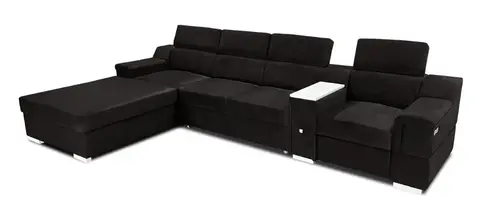 Narożnik rozkładany, kanapa narożna 350/200 cm Jumbo II + Fotel z relaxem elektrycznym TKANINA PREMIUM - 2