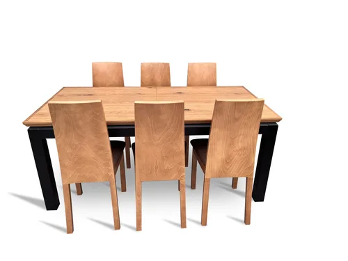 Stół z krzesłami, stół rozkładany 160/90 + 2x40 cm Pablo + 6 krzeseł Kama KJ28 - 3