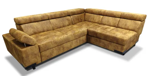 Narożnik rozkładany, kanapa narożna 270x200 cm Nolan regulowane zagłówki - 1