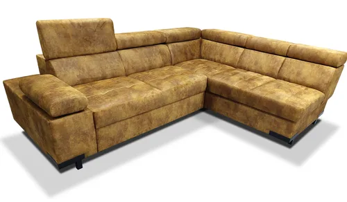 Narożnik rozkładany, kanapa narożna 270x200 cm Nolan regulowane zagłówki - 2