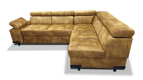 Narożnik rozkładany, kanapa narożna 270x200 cm Nolan regulowane zagłówki - 3