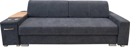 Kanapa trzyosobowa GAZEBO z podłokietnikami barek, uchwyty na napój, półka - 1