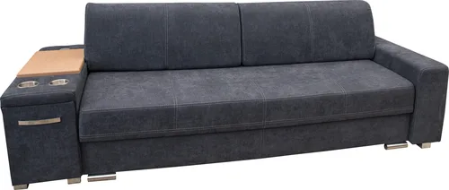 Kanapa trzyosobowa GAZEBO z podłokietnikami barek, uchwyty na napój, półka - 2