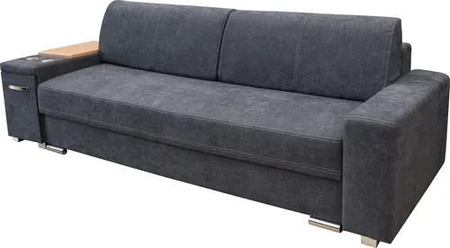 Kanapa trzyosobowa GAZEBO z podłokietnikami barek, uchwyty na napój, półka - 3