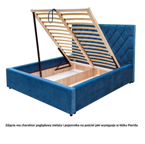 Łóżko tapicerowane FLORIDA 160/200 cm ze stelażem i pojemnikiem na pościel - 3