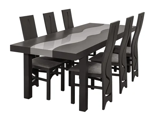 ZESTAW MEBLI do jadalni/salonu Stół HENRYK FALA 160 cm + 50 cm wkładka + 6 Krzeseł K95 - 1