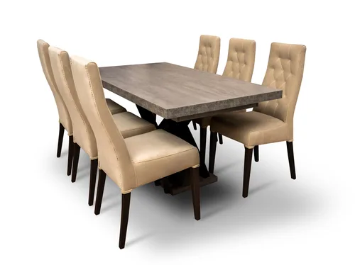 ZESTAW: Stół SJ74 160/90+ 2x40 cm wkładka + 6 krzeseł Wiktor J Pinezka - 1