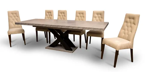 ZESTAW: Stół SJ74 160/90+ 2x40 cm wkładka + 6 krzeseł Wiktor J Pinezka - 2