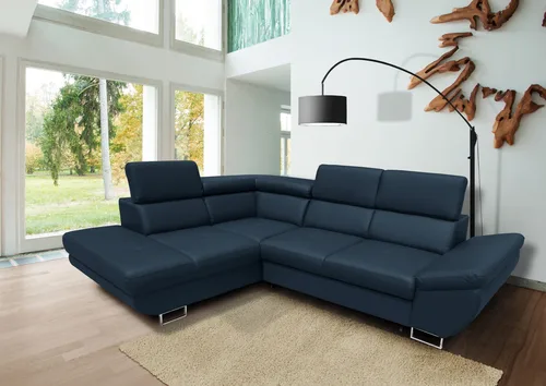 Narożnik rozkładany 280/210 cm Tony X w 100% Skórze naturalnej - 3