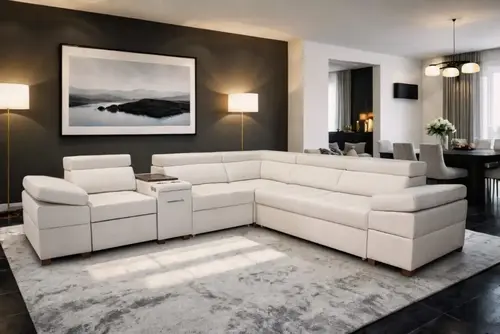 Narożnik do spania, narożnik do salonu Infinity VII 330/300 cm z funkcją relax, barkiem - 1