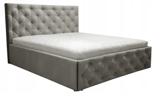 Łóżko G PIK KARO 200/200 cm tapicerowane z kryształki w Stylu Glamour - 2