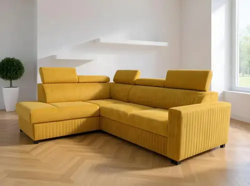 Narożnik Sienna 260x200 Funkcja spania, Regulowane zagłówki, Pojemnik - 1