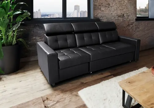 Sofa Tulum I 230 cm, funkcja spania, skóra naturalna - 1