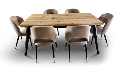 Stół z krzesłami, stół rozkładany Luis 180/100+ 2x45 cm + 6 krzeseł KW112 - 3