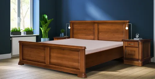 Łóżko drewniane 180x200 Verona ze stelażem - 1