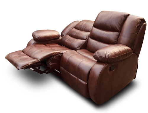 Sofa 2 osobowa, kanapa skórzana Borys 2 x relax manualny 100% Skóra naturalna - 2