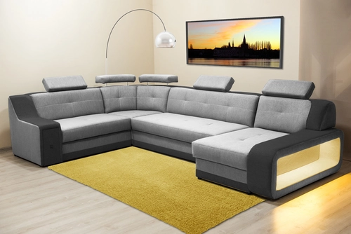 Narożnik Podkowa "U" 230/350/130 cm Dante II z oświetleniem LED - 3