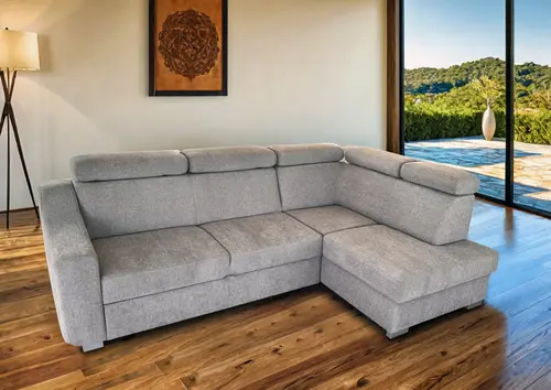 Narożnik Paris 175/260 cm, funkcja spania, regulowane zagłówki - 1