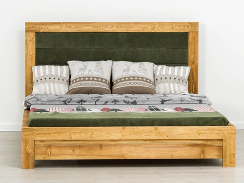 Łóżko drewniane z wezgłowiem tapicerowanym MIDLAND 90 - 3