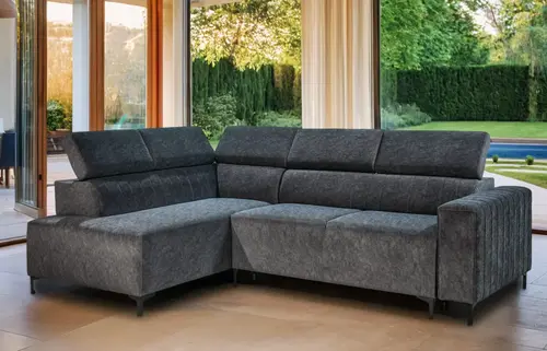 Narożnik Puma Funkcja Spania Regulowane Zagłówki 245/180 cm - 1