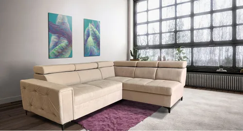 Narożnik do pokoju, kanapa narożna Glamour 270x200 cm Bella - 1