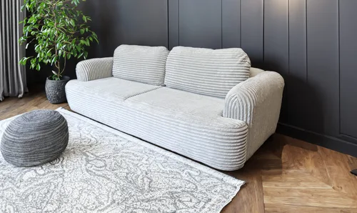 Sofa rozkładana kanapa Limba 250 x 108 cm tkanina styl skandynawski - 1