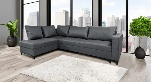 Funkcjonalny narożnik Berlin 260/190 cm tkanina - 1