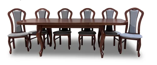 Stół rozkładany, stół do jadalni Ludwik 160/90cm + 6 krzeseł KW15 - 2