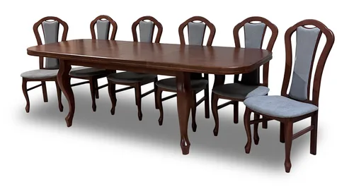 Stół rozkładany, stół do jadalni Ludwik 160/90cm + 6 krzeseł KW15 - 1